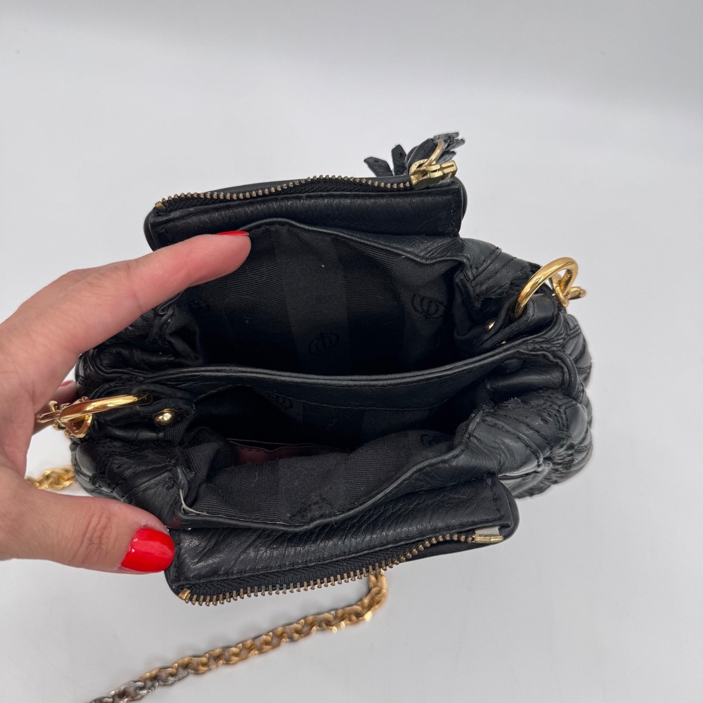 Juicy Couture Black Leather Quilted Chain Shoulder Bag - Picture 5 of 10